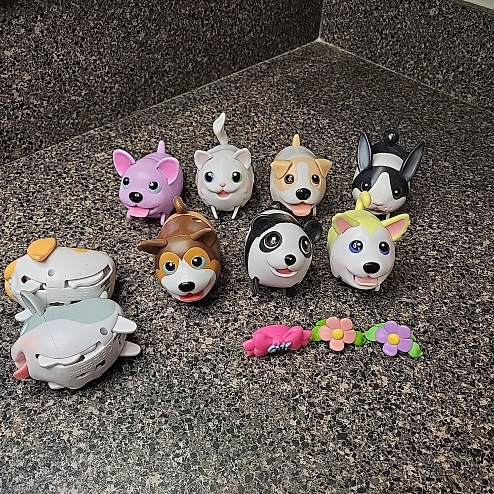 Chubby Puppies Lot Of 7 Working And 2 Non Working Spin Master Plus Accessories